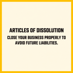 Articles of Dissolution